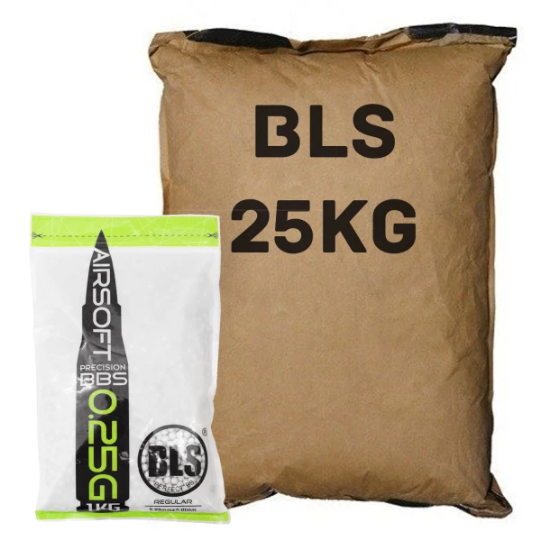 Кульки для страйкболу BLS 0.25 25кг - 100'000 шт (білі)