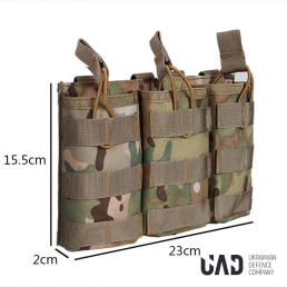 Подсумок военный тройной для магазинов AK/AR UAD Мультикамуфляж