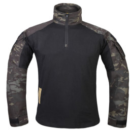 Тактическая боевая рубашка (Убакс) Gen3 Emerson Черный мультикамуфляж