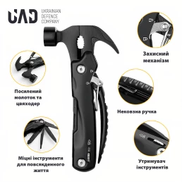 Мультитул-молоток HammerForce 12 инструментов UAD Черный