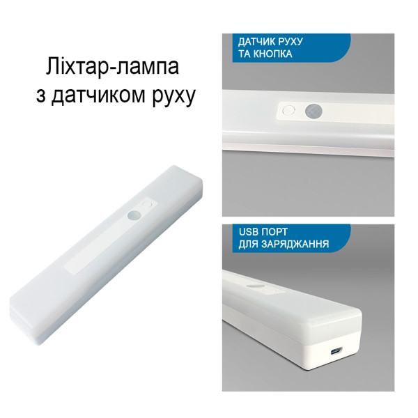 Набір Плед вовняний П7 біл-беж-кор 140×200 см + Ліхтар-лампа LED 21см з датчиком руху Love You