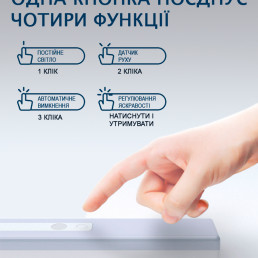 Набір Плед вовняний П8 біл-дим-св.антр 140×200 см + Ліхтар-лампа LED 21см з датчиком руху Love You