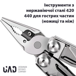 Мультитул профессиональный MasterGear 17 инструментов 420/440 UAD Черный