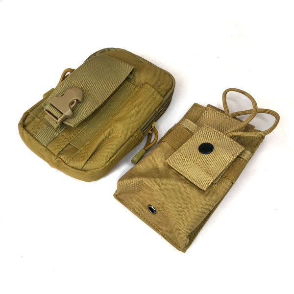 Комплект военных подсумков для рации и телефона UAD Койот